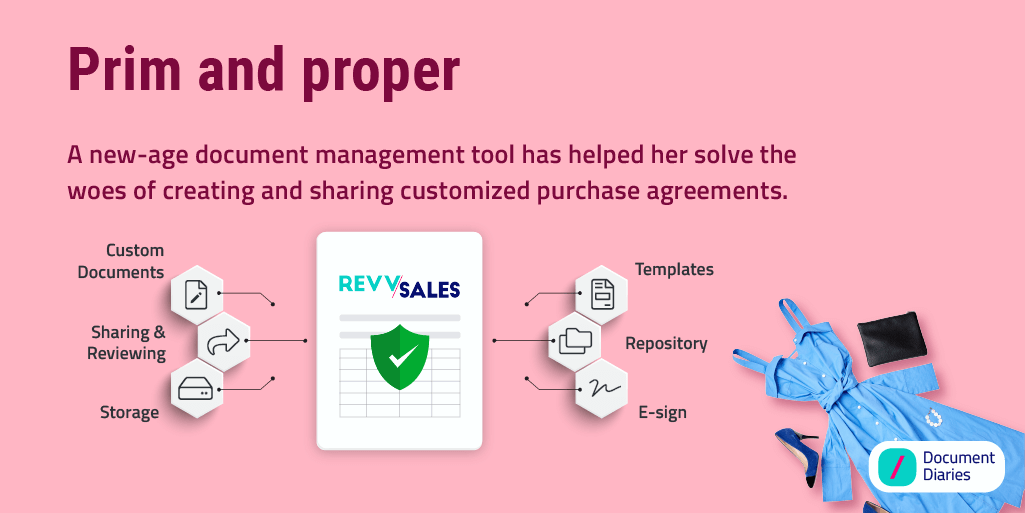 Creating and sharing documents like purchase agreement is quite easy with RevvSales
