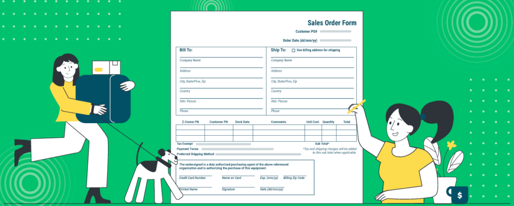 Order form is an important business document to complete the sales process.