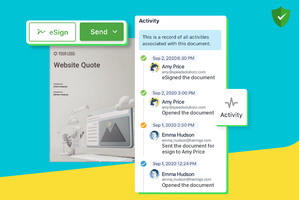 Business quoting software like Revv lets you track document activities
