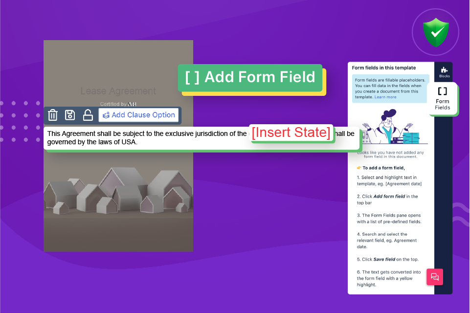 Create form-fields in templates with Revv's cloud-based document management system.