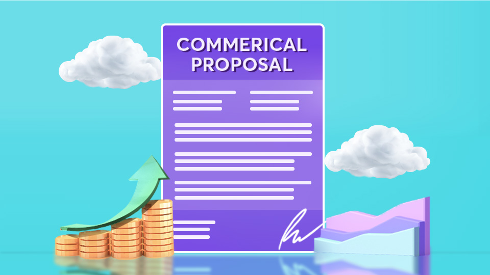 What are the elements of a commercial proposal template?