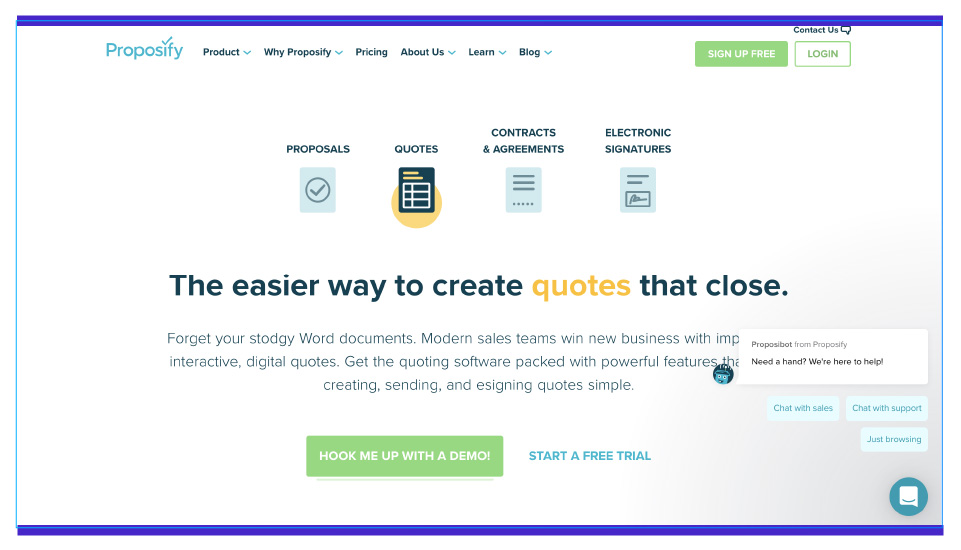 Generate quotes that helps to close deals faster with Proposify