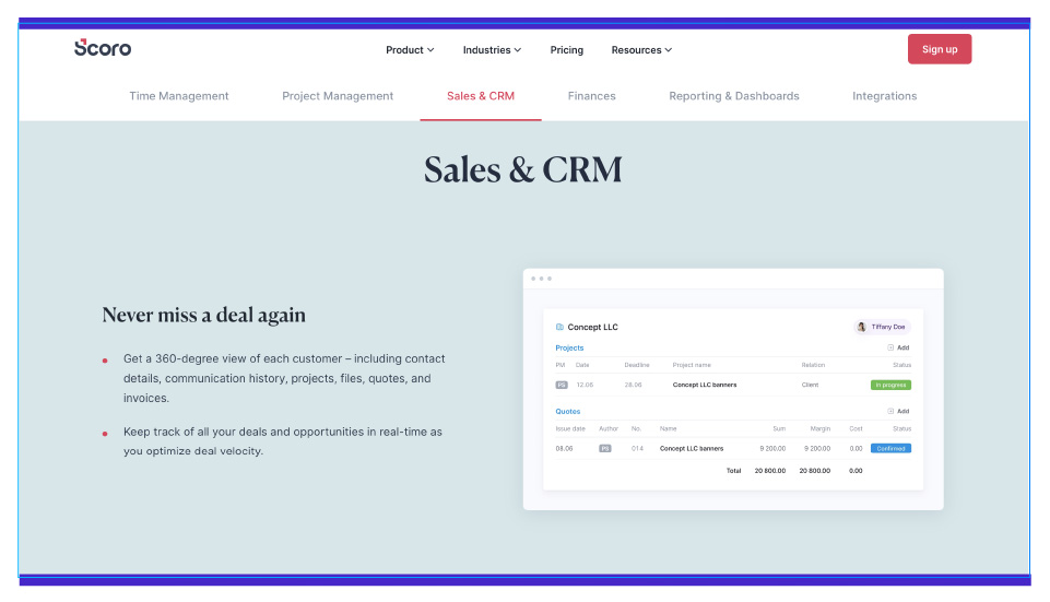 Looking for a quote management software? Scoro comes with customizable templates too
