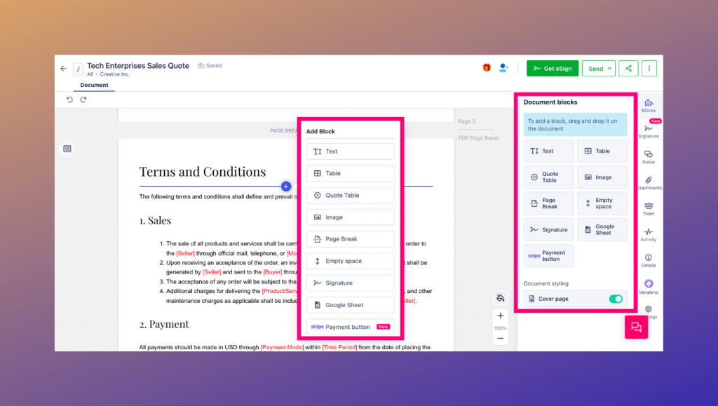 Enhance your digital documents using Revv's comprehensive template editor