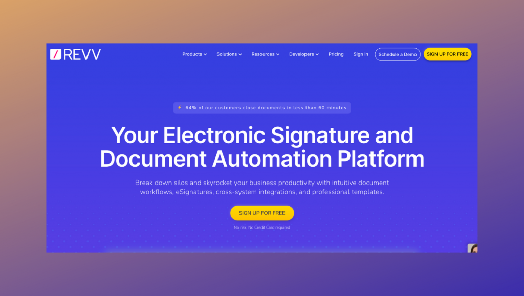 Use Revv to create an electronic signature in Word document and sign document in no time