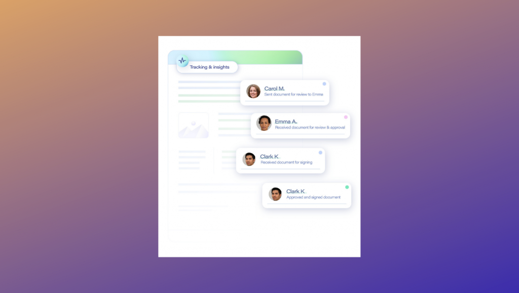 Revv’s activity tracker keeps record of each action taken in the document