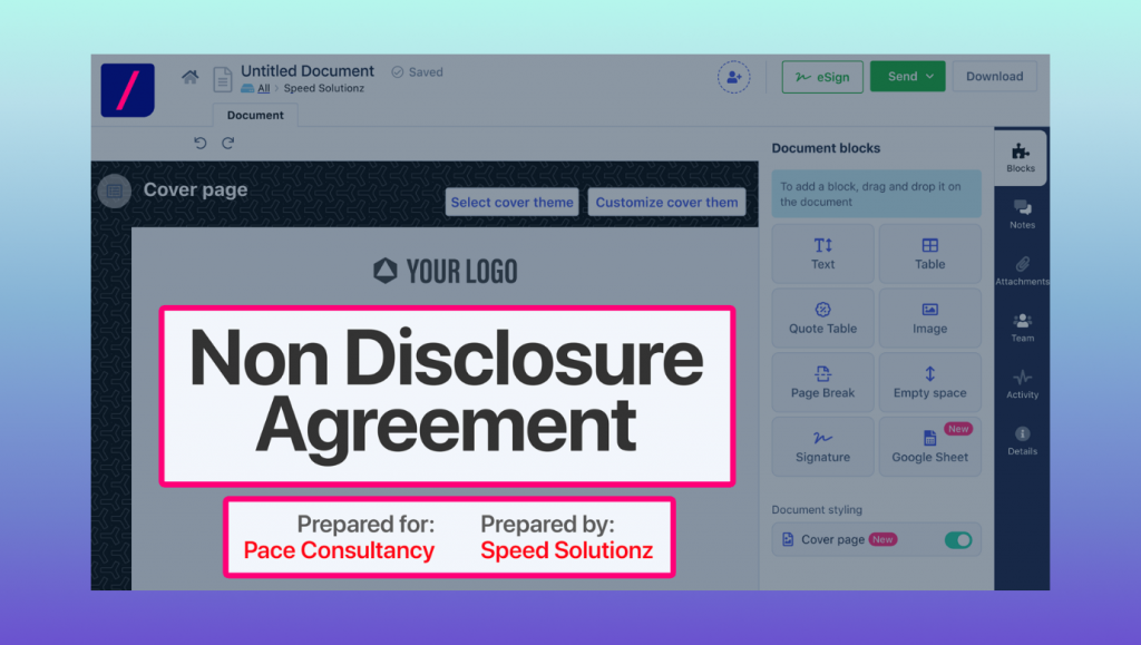 How to create a customized non-disclosure agreement (NDA) through Revv and Salesforce Integration?