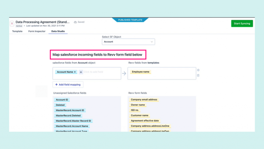 Contract management software like Revv provides secure capture of data between different business platform/s