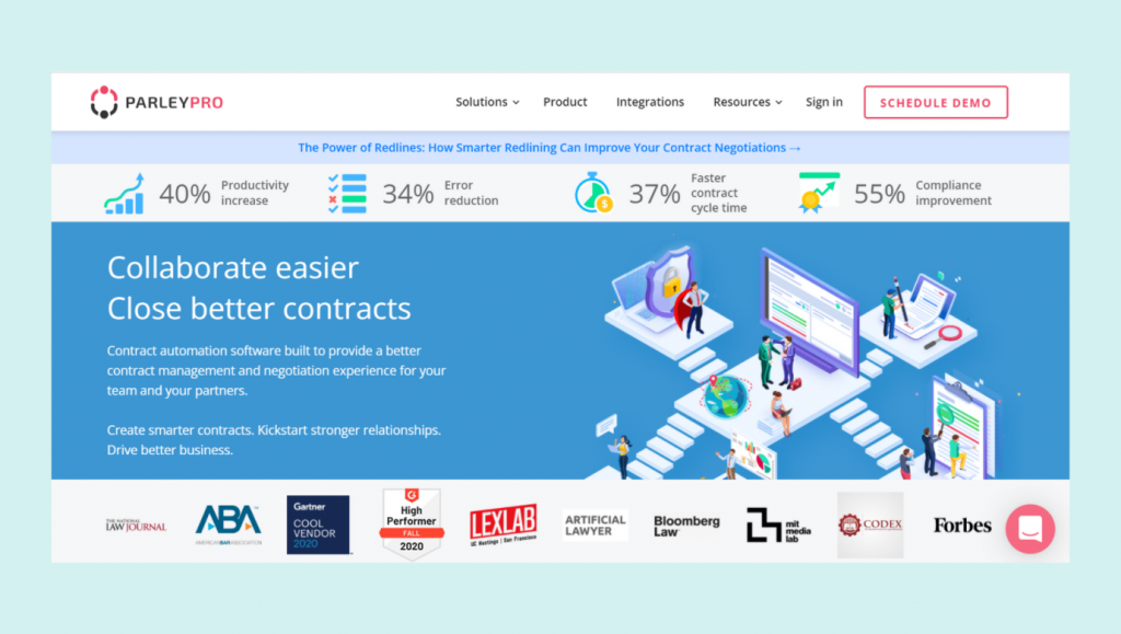 Contract management software ParleyPro price plans are not mentioned in website