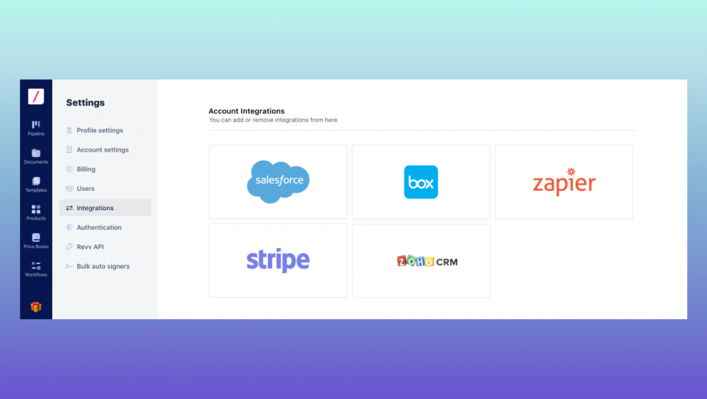 Integrate your business platform and Revv to automate non-disclosure agreements