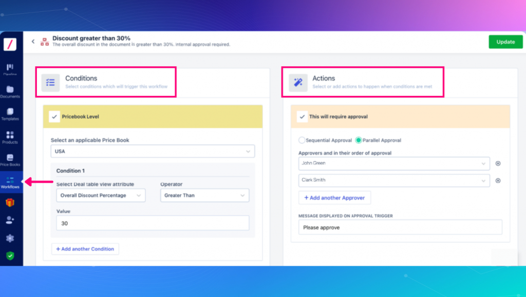 Use Revv as your cpq support to get quick reviews using approval workflows