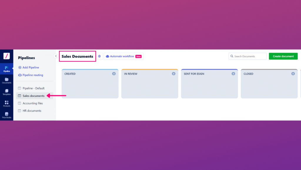 The contract manager can use Pipelines in Revv to achieve continuous contract workflows of the highest degree