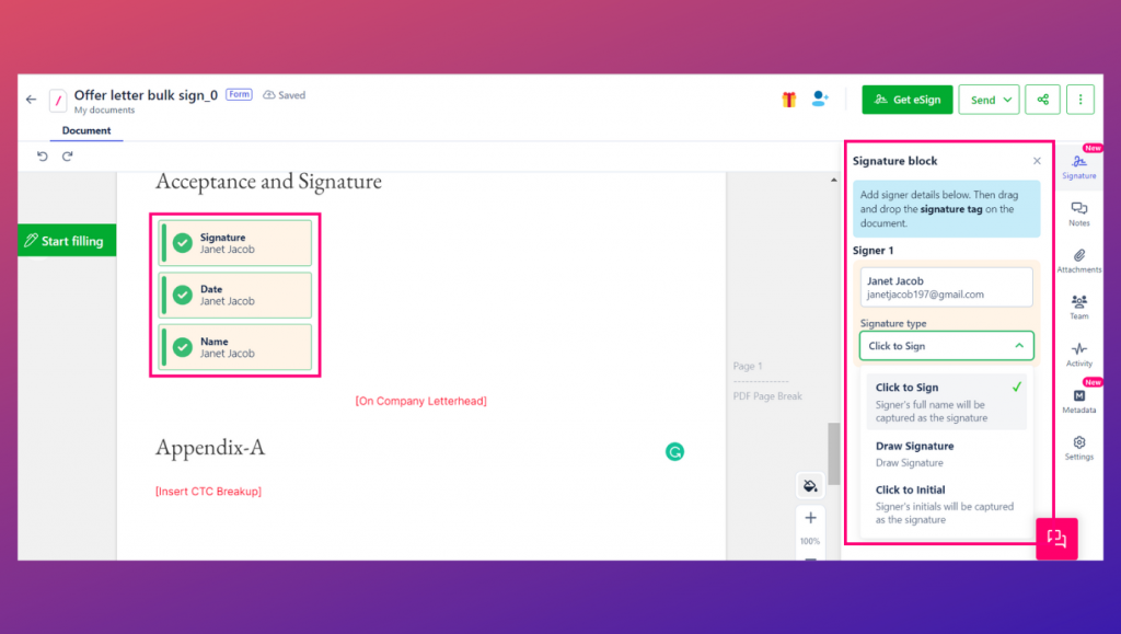 Revv provides legally binding electronic signatures for your documents